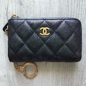 Chanel Key Holder Case Shiny Black Caviar
